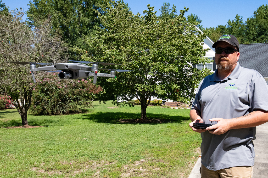 drone home inspection performed on a home in new bern nc